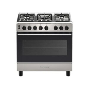 Bompani 80X50 Cm 5 Burners Gas Cooker Stainless Steel Model-80GG5TCIX | 1 Year Warranty