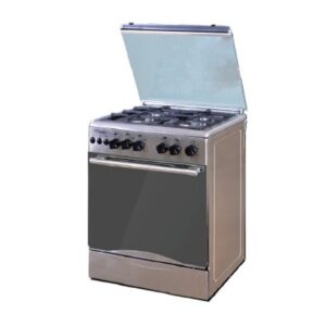 Super General 55X55cm 4 Burner Free Standing Gas Cooking Range Oven With Grill Rotisserie Stainless Steel Model SGC555FS | 1 Year Warranty.