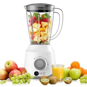 AFRA Blender 1.5l, 400W, Plastic Jar 2-Speed Control Stainless Steel Blades, White, Model AF-1550BLWT - 2 Year Warranty