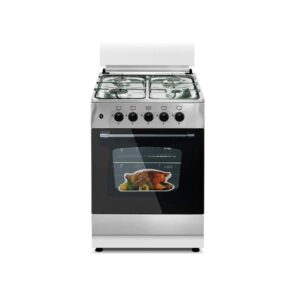 Uni Gas 4 Burner Gas Cooker with 46L Gas Oven – 55x55 cm, Stainless Steel Finish Model: C5555S3V-DP-394
