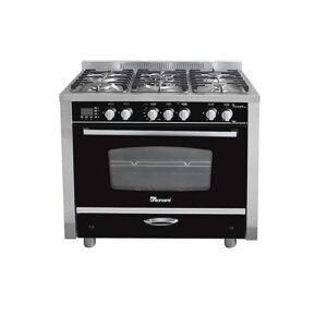 Unionaire i-cook Gas Stove, 60x90 cm, 5 Burners, Black- C6090SS-1GC-511-IDSP-S