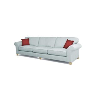 Galaxy Design Angelic 3-Seater Sofa - Poly Cotton Fabric, Pure Wood Base, Sea Grey Color GDAS-3060-06