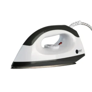 AFRA Dry Iron, 1000W, Non-Stick Soleplate, Adjustable Temperature, Overheat Protection, Indicator Light, Effortless Smoothing, White/Grey, Model AF-1000IRGY - 1 Year Full Warranty