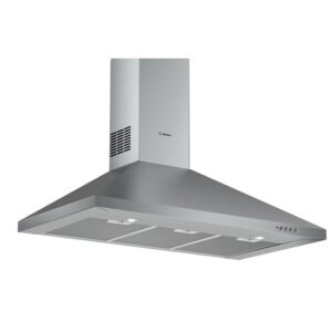 Bosch Series 2 | 90 cm Wall-Mounted Cooker Hood, Pyramidal Chimney Hood, Color Silver Model - DWP94CC50M - 1 Year Brand Warranty.
