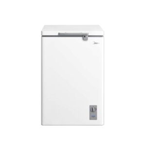 Midea 131 Liters Chest Freezer White Interior  Easy to clean Hovering Door Manual Defrost With LED Lamp White Model - HS131CN | 1 Year Full 5 Years Compressor Warranty