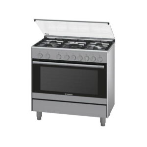 Bosch Serie 2 | Free Standing Gas Cooker 5-Burner Silver 90x60 cm Model-HSG736357M | 1 Year Brand Warranty.