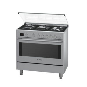 Bosch Series 2 | Gas Cooker With Oven 5 Gas Burners Silver Model-HSG738357M | 1 Year Brand Warranty.