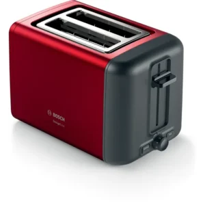 Bosch Compact Toaster DesignLine Color Red Model-TAT3P424DE | 1 Year Brand Warranty.