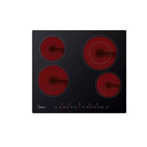Midea 60CM Built-In Ceramic Electric Hob  7000 W  4 Burner Black  Model  - MCHF645 - 1 Year Warranty