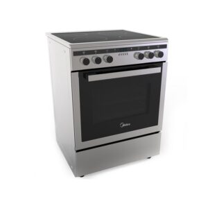 Midea 4 Zones Ceramic Cooker With Multifunction Electric Oven 60 x 60 cm Color Silver Model - VS66C14ST - 1 Year Warranty.