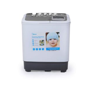 Midea 8 Kg Twin Tub Washing Machine, Semi Automatic Color White Model - MTE80-P501Q - 1 Year Warranty.