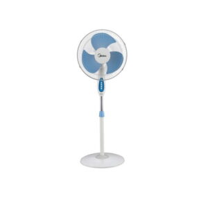 Midea Electric Pedestal Fans 3 Speeds Oscillation Function Adjustable Height Adjustable Fan Head Color Blue Model - FS4011V -  1 Year Warranty