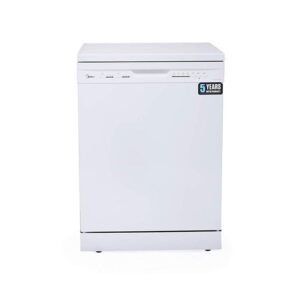 Midea Freestanding Dishwasher 12 Place Setting 5 Auto Programs, Inverter Quattro, Silent & High Energy Efficient, Half Load Function, Rapid Wash, Child Lock, Hygiene, 70° Intensive White – Model WQP12-5203-W | 1 Year Warranty