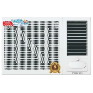 Nikai 1.5 Ton Window Air Conditioner, T3 Rotary Compressor, 18000 BTU, R410, Low Noise, White, NWAC18031N23 - 1 Year Full 5 Year Compressor Warranty