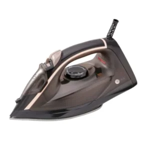 AFRA Steam Iron 2600W, 350ml Tank, Black & Gold, Ceramic Soleplate, Vertical Steaming, Model AF-2600IRBG | 2-Year Warranty.