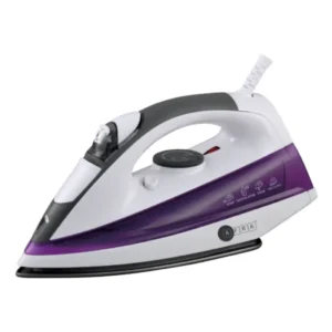 AFRA Steam Iron, 2200W, 430ml Capacity, Ceramic Coated Soleplate, Vertical Steam, White And Purple, Model AF-2200IRWP - 1 Year Full Warranty
