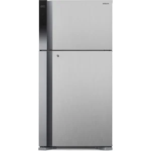 Hitachi 655 Liter Top Mount Refrigerator, Inverter Compressor, Double Door Fridge with Dual Fan Cooling, Color Silver Model - RV655PUK0KPSV - 1 Year Full 10 Years Compressor Warranty