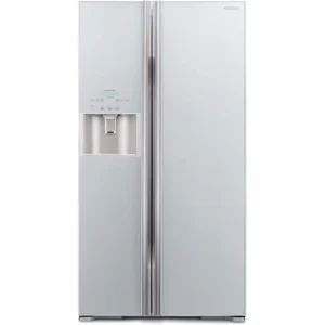 Hitachi 700 Liters Side by Side Refrigerator, Water Dispenser with Automatic Ice Maker, Inverter Control, Color Glass Silver Model - RS700GPUK2GS - 1 Year Full 10 Years Compressor Warranty