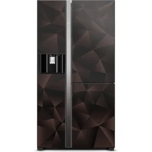 Hitachi 700 Liter Side By Side Refrigerator, Inverter Control, Dual Fan Cooling, Touch Screen, Color Glass Bronze Color Black Model - RM700VAGUK9XGZ - 1 Year Full 10 Years Compressor Warranty.