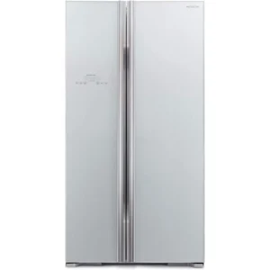 Hitachi 700 Liter Side By Side Refrigerator Inverter Compressor No Frost Fridge Dual Fan Cooling Quick Freezing LED Panel Color Silver Model - RS700PUK0GS - 1 Year Full 10 Years Compressor Warranty.