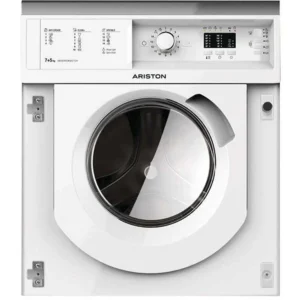 Ariston 7/5 KG Washer Dryer, Front Load , 1200 RPM, Inverter Motor, 16 Wash 12 Dry Programs, Fully Automatic Big Digit Display  White Model - BIWDHL75128MEA - 1 Year Warranty.