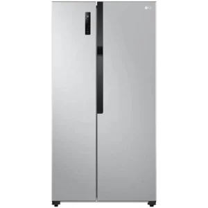 LG 509 Liter Side by Side Refrigerator, No Frost, Multi Air Flow, Touch LED Display, LED Lighting, Tempered Glass, Inverter Compressor, Color Silver Model - GRFB587PQAM - International Version.