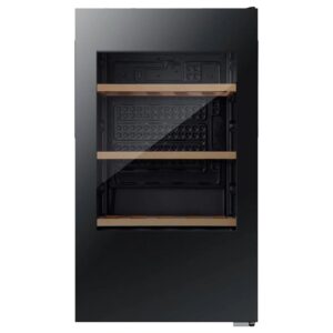 Hoover 30 Bottles Free Standing Beverage Wine Cooler Touch Electronic Control Reversible Door Black Model - HWCH30B - 1 Year Full 5 Year Compressor Warranty.
