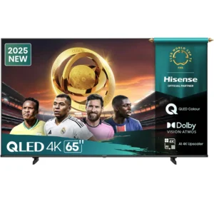 Hisense 65 inch 4K QLED Smart Television, Vibrant Quantum Dot Color, HDR10, Game Mode PLUS, VIDAA Smart OS, HDMI, Wi-Fi, Bluetooth Color Black Model - 65Q6Q - 1 Year Warranty.