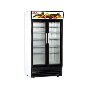 Akai 1200L Showcase Chiller 2 Door Black / White Model SCMA-1200SD | 1 Year Full 5 Years Compressor Warranty