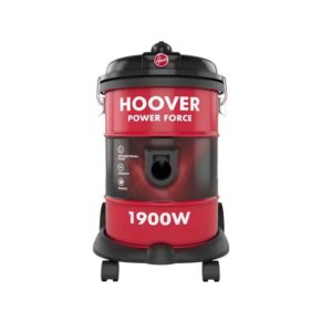 Hoover 18 Liter Capacity 1900W Power Force Drum Vacuum Cleaner With Blower Function Robust Drum Design Red Model HT87-T1-ME - 1 Year Warranty.