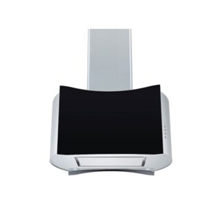 Baumatic 70Cm Curved Glass Island Hood, Electronic Push Button Control, Aluminium Washable Grease Filter, Black Model BMECH7IBLSS | 1 Year Full Warranty.