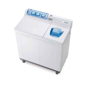 Hitachi 7 Kg Twin Tub Washing Machine, Semi Automatic, Air Jet Dry, Nano Titanium Filter, Color White Model - PS980KJ3CGXWH - 1 Year Warranty