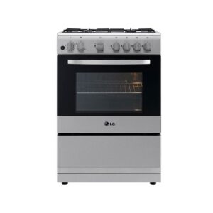 LG 4 Burner Gas Cooker With Rotissrie Oven Grill Flame Failure Device Auto Ignition 60 x 60 cm Color Silver/Black Model - LF68V00S - International Version.