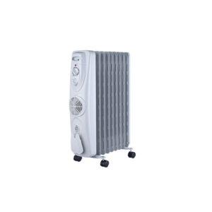 Super General 11 FIN Oil Filled Heater 3 Heat Settings With Fan Assistant Setting Color White Model SGOR11MF | 1 Year Warranty.