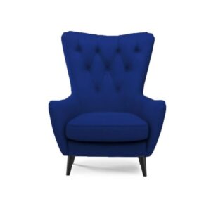 Galaxy Design Louvre Single Seat Sofa - Velvet Fabric, Quilted Button Back, Blue Model: GDFLVR-564-53SS