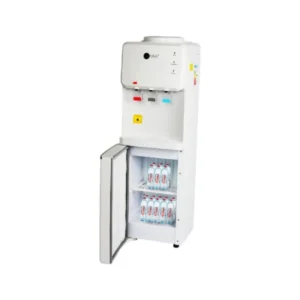 AFRA Top Loading Water Dispenser with Bottom Refrigerator, 3-Tap, 550W Heating, 100W Cooling, White, Rust-Proof Tank, Model AF-9830WDWH - 1 Year Full Warranty