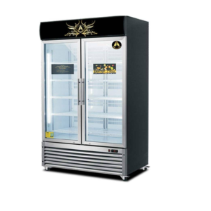 Emelcold 1000 Liter Double Door Showcase Chiller Digital Defrost Stainless Steel Color Black Model - ME-D10SS - 1 Year Full 5 Years Compressor Warranty.
