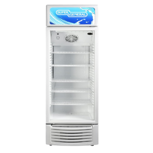Super General 450 Liter Upright Single Door Chiller Free Standing Energy Saving Low Noise Color White Model - SGSC455N1 - 1 Year Full 5 Year Compressor Warranty.