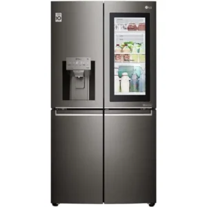 LG 716 Liter Side by Side Refrigerator, InstaView, French Door, Inverter Linear Compressor, Smart ThinQ, Hygiene FRESH+, Color Black Model - GR-X39FMKHL - International Version.