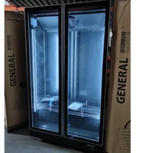 General Line 1000 Liter Double Door Glass Chiller Color Black Model-GL1000DLX | 1 Year Full 5 Years Compressor Warranty