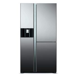 Hitachi 700 Liter French Door Refrigerator, Inverter Control, Water Dispenser with Automatic Ice Maker, Mirror Finish, Color Silver Model - RM700AGPUK4XMIR - 1 Year Full 10 Years Compressor Warranty