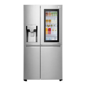 LG 668 Liter Side by Side Refrigerator, Insta View, Door-in-Door, Inverter Linear Compressor, Water Dispenser, Color Silver Model - GC-X247CSAV - International Version.