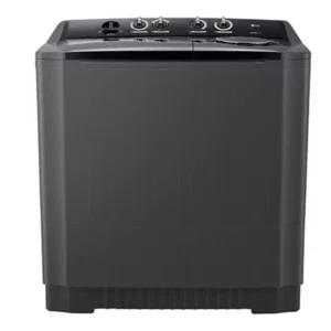 LG 15 Kg Twin Tub Washing Machine, Semi Automatic, Wind Jet Dry, 3 Wash Programs, Roller Jet, Color Black Model - P1561RWNT - International Version.