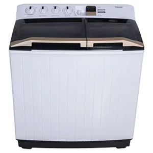Toshiba 16 Kg Twin Tub Washing Machine, Semi Automatic, Double Water Inlets, Golden Handle, Cyclone Spin, Delayed Start Timer, Color White Model - VH-J170WA - 1 Year Full Warranty.