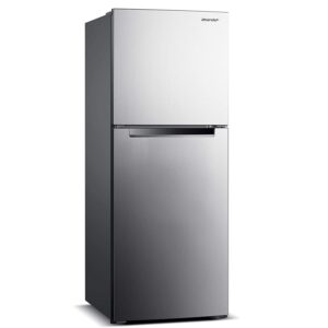 Sharp 260 Liters Top Mount Refrigerator Double Door No Frost Reversible Door Color Inox Silver Model- SJ-HM260-HS3 - 1 Year Full 5 Year Compressor Warranty.