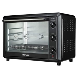 Sharp 60 Litres Microwave Oven, Grill And Rotisserie, 2000W, Color Black Model - EO-60K-3 - 1 Year Warranty.