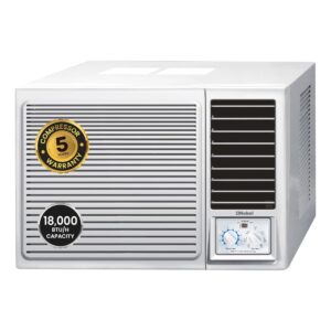 Nobel 1.5 Ton Window Air Conditioner, Rotary Compressor, Efficient Cooling, 18000 BUT, Color White Model - NWAC18C - 1 Year Full 5 Years Compressor Warranty.