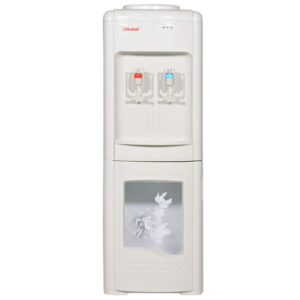 Nobel 2 Tap Top Load Water Dispenser, Free Standing, Storage Cabinet, Color White Model - NWD1560 -  1 Year Full 5 Year Compressor Warranty.