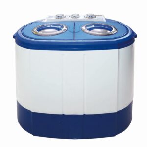 NOBEL 3/1 kg Twin Tub Washing Machine, Semi-Auto, 3 Knobs Control, Color White Model - NWM300 - 1 Year Warranty.