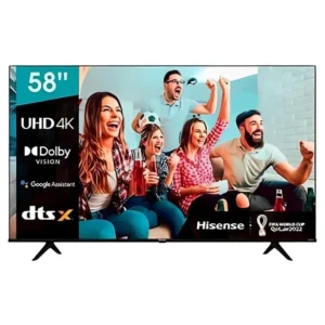 Hisense 58 Inch 4K UHD Smart TV, VIDAA Operating System, Color Black Model - 58A61N - 1 Year Warranty.